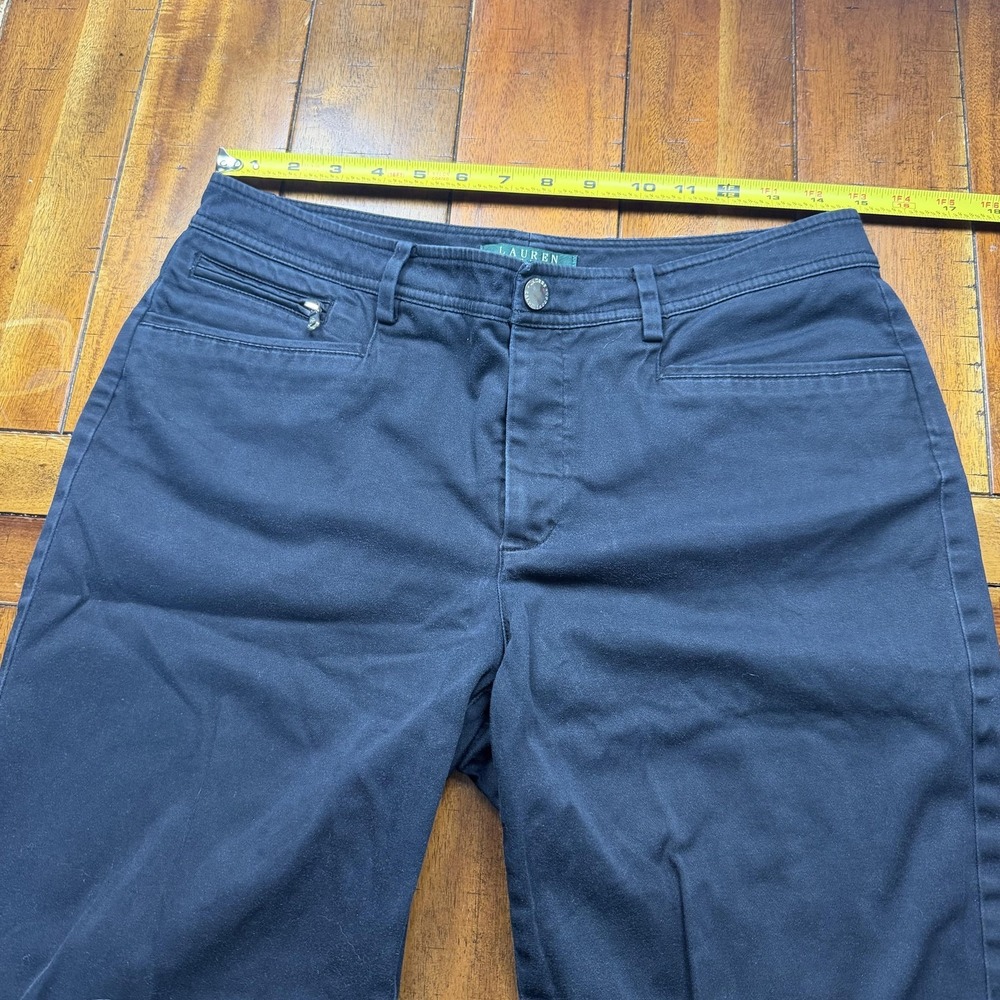 Lauren Ralph Lauren Bermuda Shorts Womens 6 Blue Twill Stretch Beach Summer - Picture 5 of 10